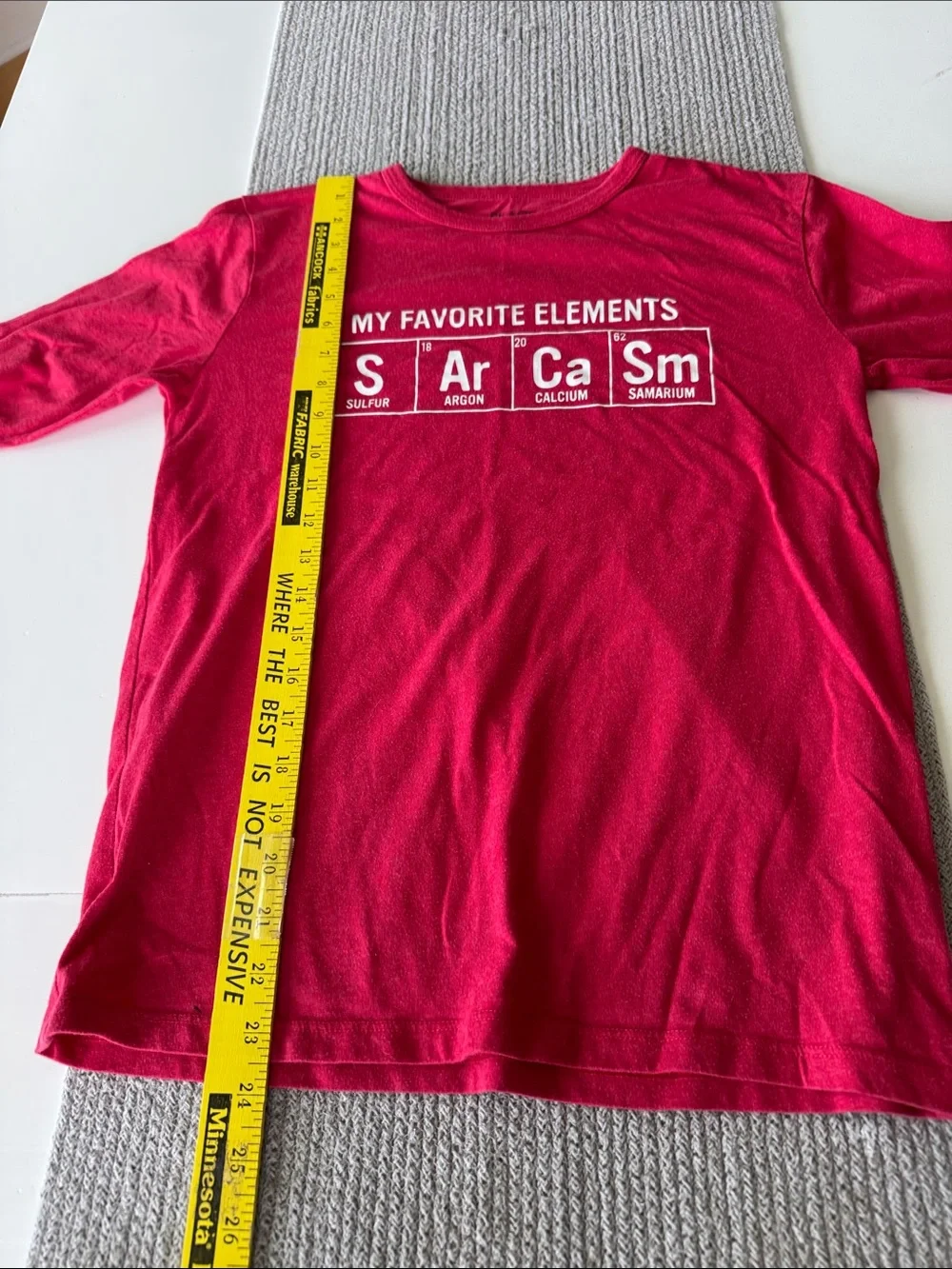 The Children's Place Red Long Sleeve Tee My Favorite Elements Sarcasm Graphic XL